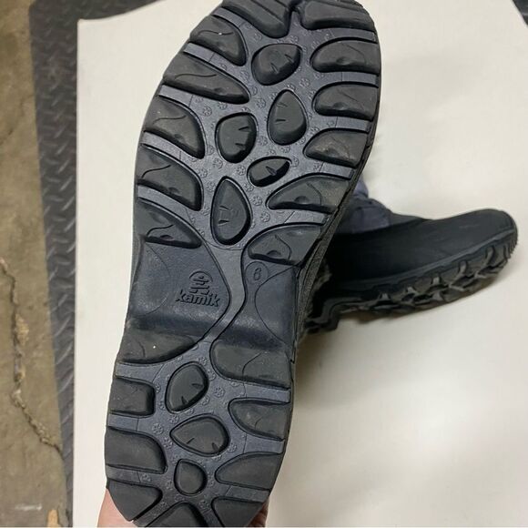 Kamik Momentum waterproof Snow Boots gray fur lined warm EUC woman’s 6 - Picture 7 of 11